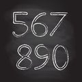 Hand drawn numbers isolated on white background. Vector illustration. Royalty Free Stock Photo